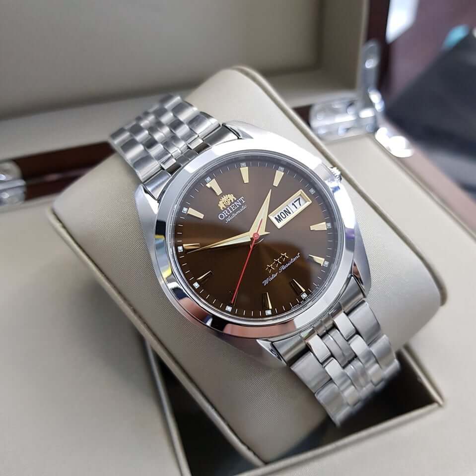 ORIENT: Mechanical Classic Tristar Watch, Metal Strap - 39mm (SAB0D003T)