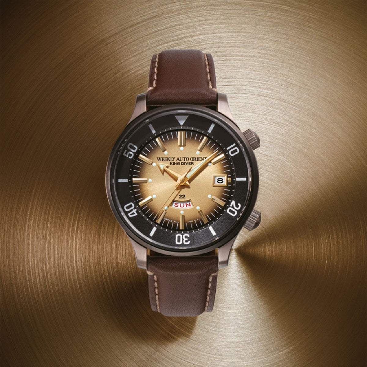 ORIENT: Mechanical Revival Watch, Leather Strap - 43.8mm (RA-AA0D04G) Limited