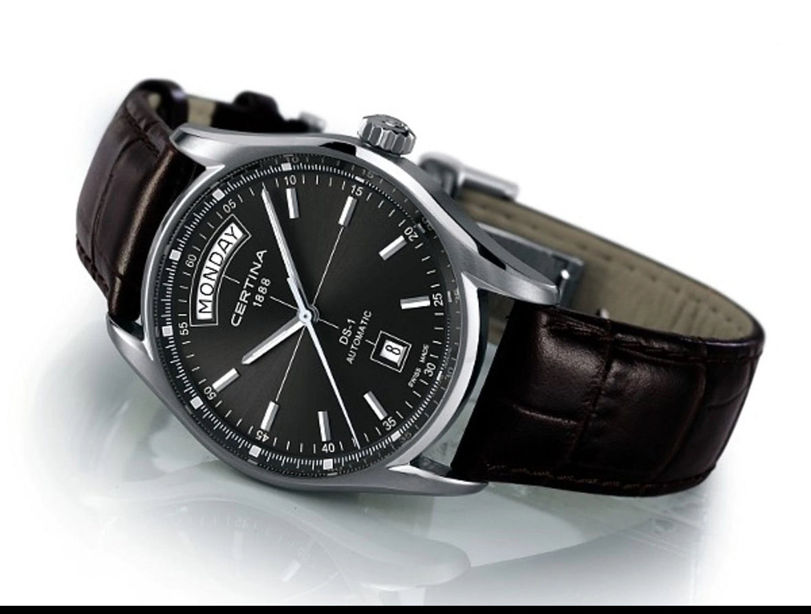 Rare Certina DS 1 Day Date Automatic Gray Dial C006.430.16.081.00 Swiss Made