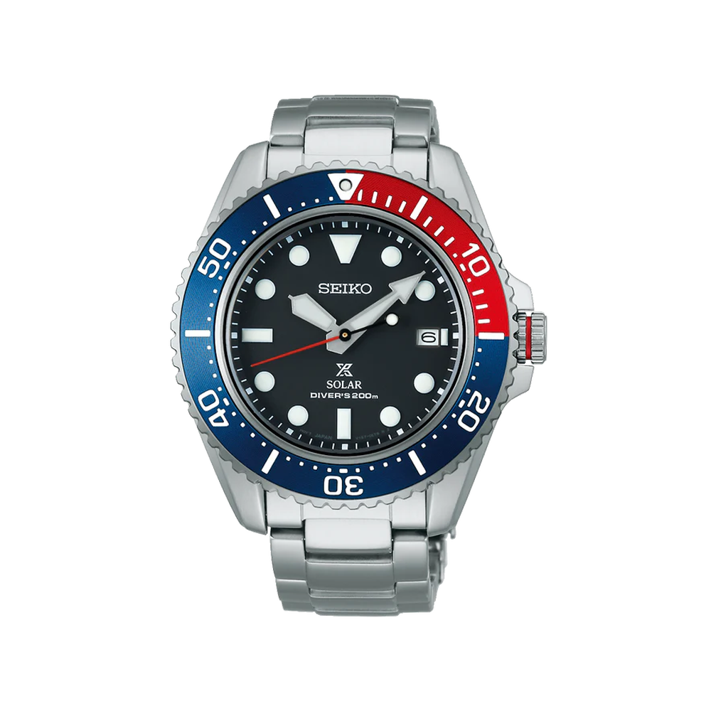 SEIKO: Prospex Solar Diver Men's Automatic Watch Black Dial (SNE591P1) Made in Japan