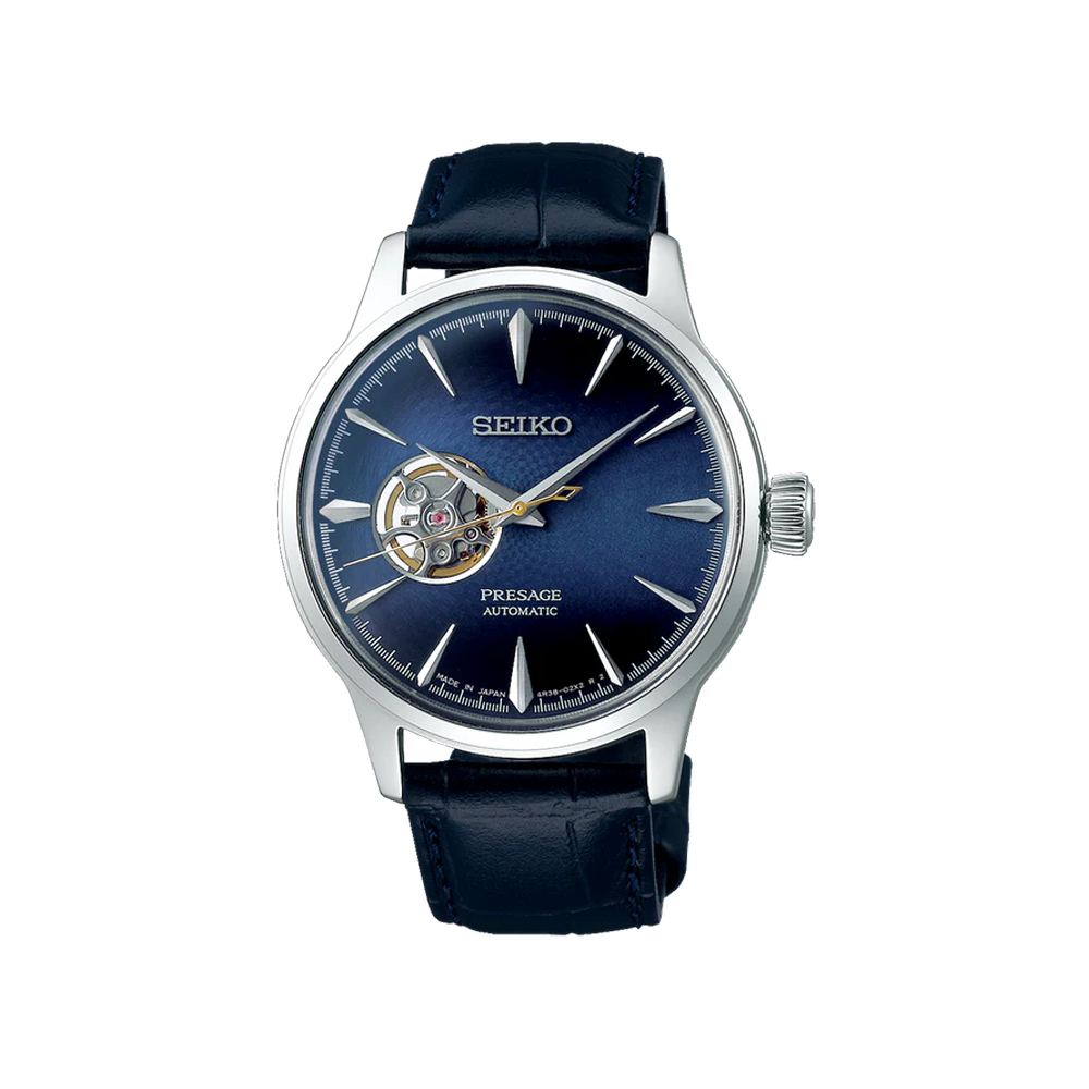 SEIKO: PRESAGE Men's Automatic Watch Open Heart Blue Dial (SSA405J1) Made in Japan