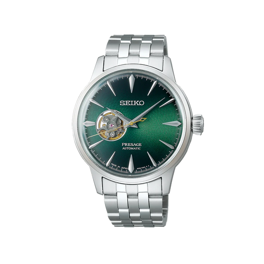 SEIKO: PRESAGE Men's Automatic Watch Open Heart Green Dial (SSA441J1) Made in Japan