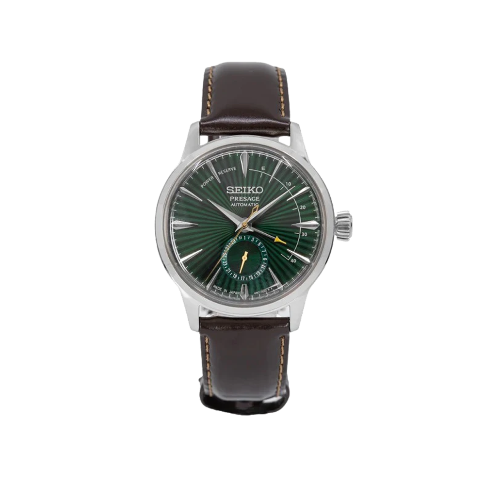 SEIKO: PRESAGE Men's Automatic Watch date Green Dial Power Reserve Indicator (SSA459J1) Made in Japan