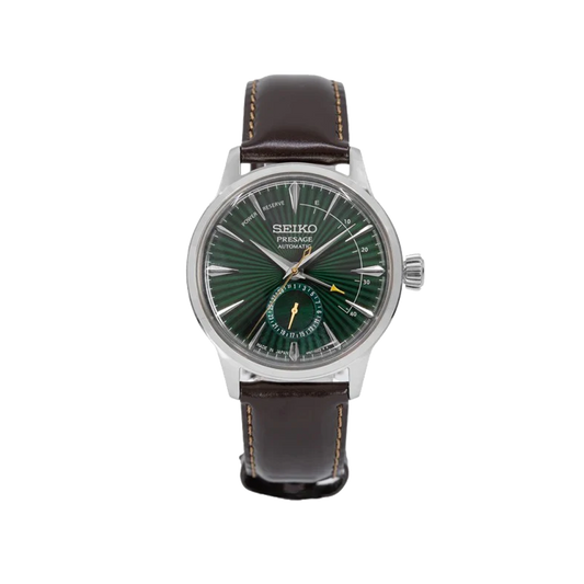 SEIKO: PRESAGE Men's Automatic Watch date Green Dial Power Reserve Indicator (SSA459J1) Made in Japan