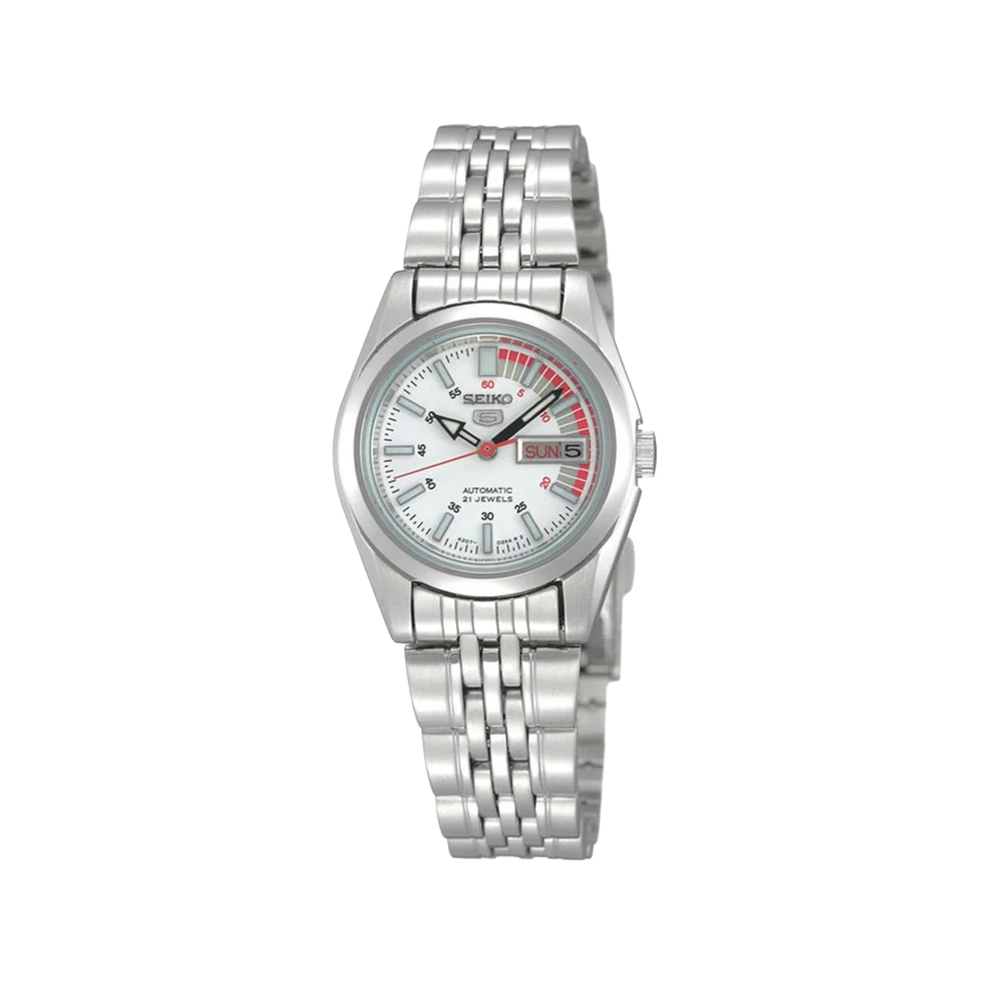 SEIKO: Seiko5 Mechanical Dress Watch, Metal Strap - White Dial - 24mm (SYMA41K1) Made in Japan.