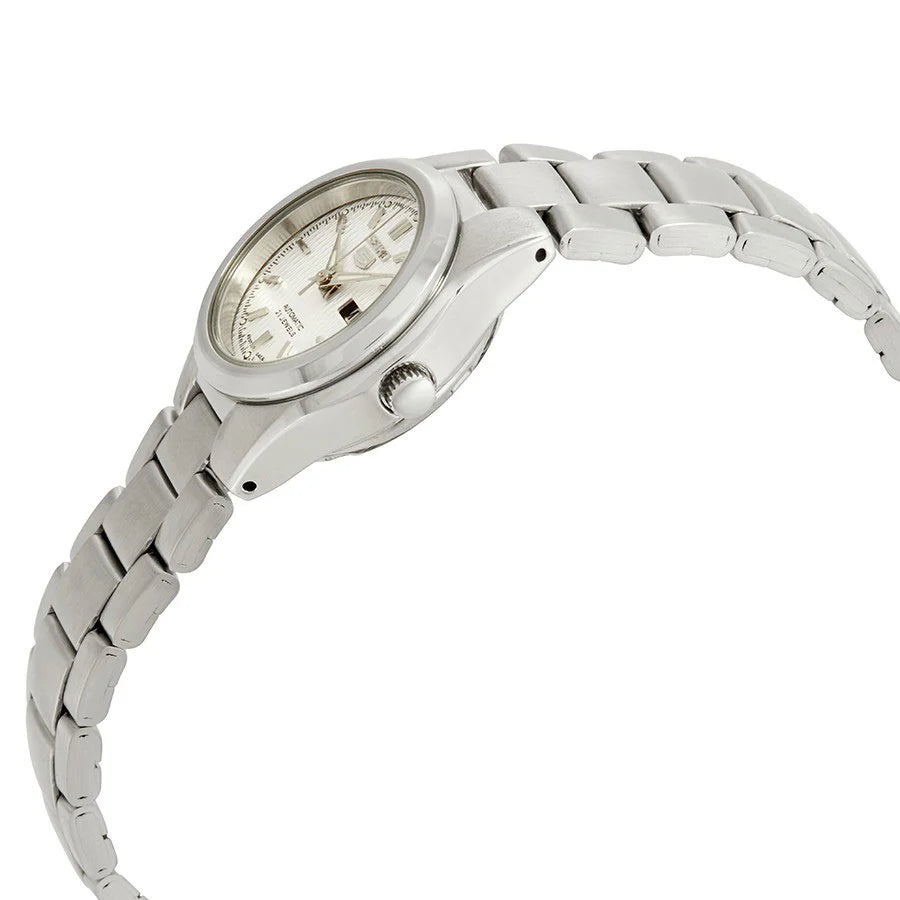 SEIKO: Seiko5 Mechanical Dress Watch, Metal Strap - White Dial - 24mm (SYMC07K1) Made in Japan.