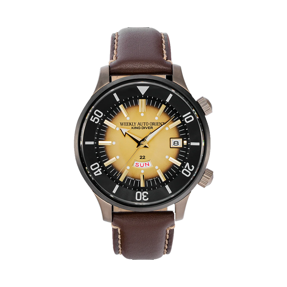 ORIENT: Mechanical Revival Watch, Leather Strap - 43.8mm (RA-AA0D04G) Limited