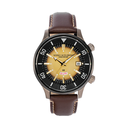 ORIENT: Mechanical Revival Watch, Leather Strap - 43.8mm (RA-AA0D04G) Limited