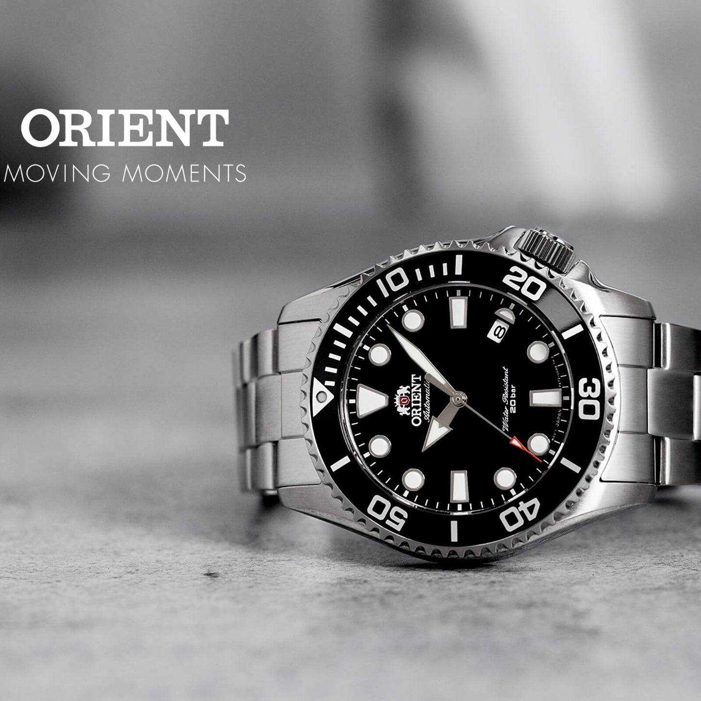 ORIENT: Mechanical Sports Watch, Metal Strap - 43.4mm (RA-AC0K01B)