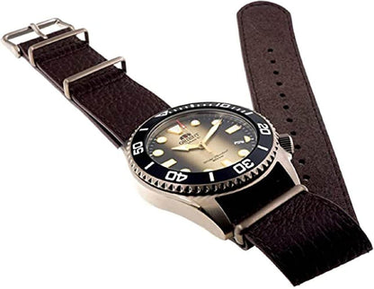 ORIENT: Mechanical Sports Watch, Leather Strap - 43.4mm (RA-AC0K05G) Limited