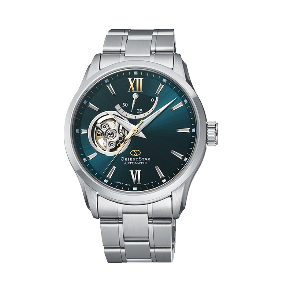 ORIENT STAR: Mechanical Contemporary Watch, Metal Strap - 39.3mm (RE-AT0002E)