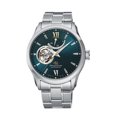 ORIENT STAR: Mechanical Contemporary Watch, Metal Strap - 39.3mm (RE-AT0002E)