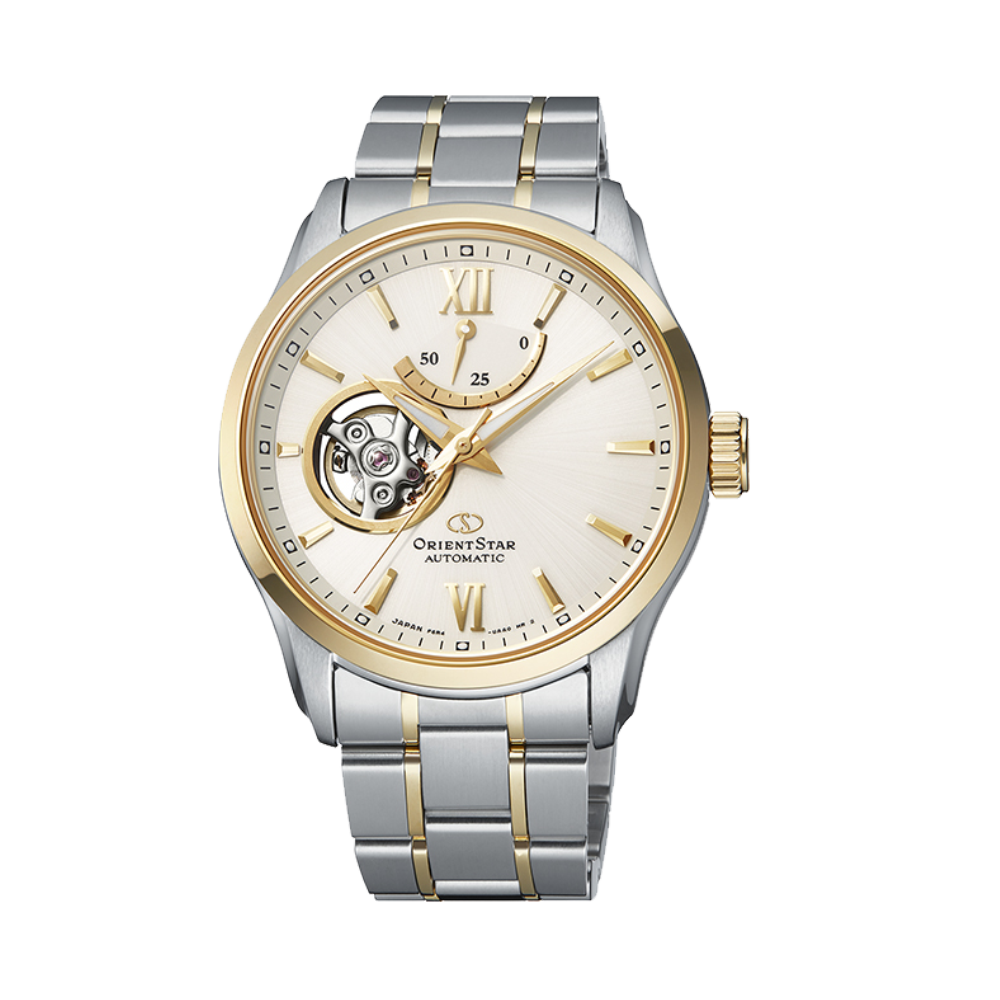 ORIENT STAR: Mechanical Contemporary Watch, Metal Strap - 39.3mm (RE-AT0004S)