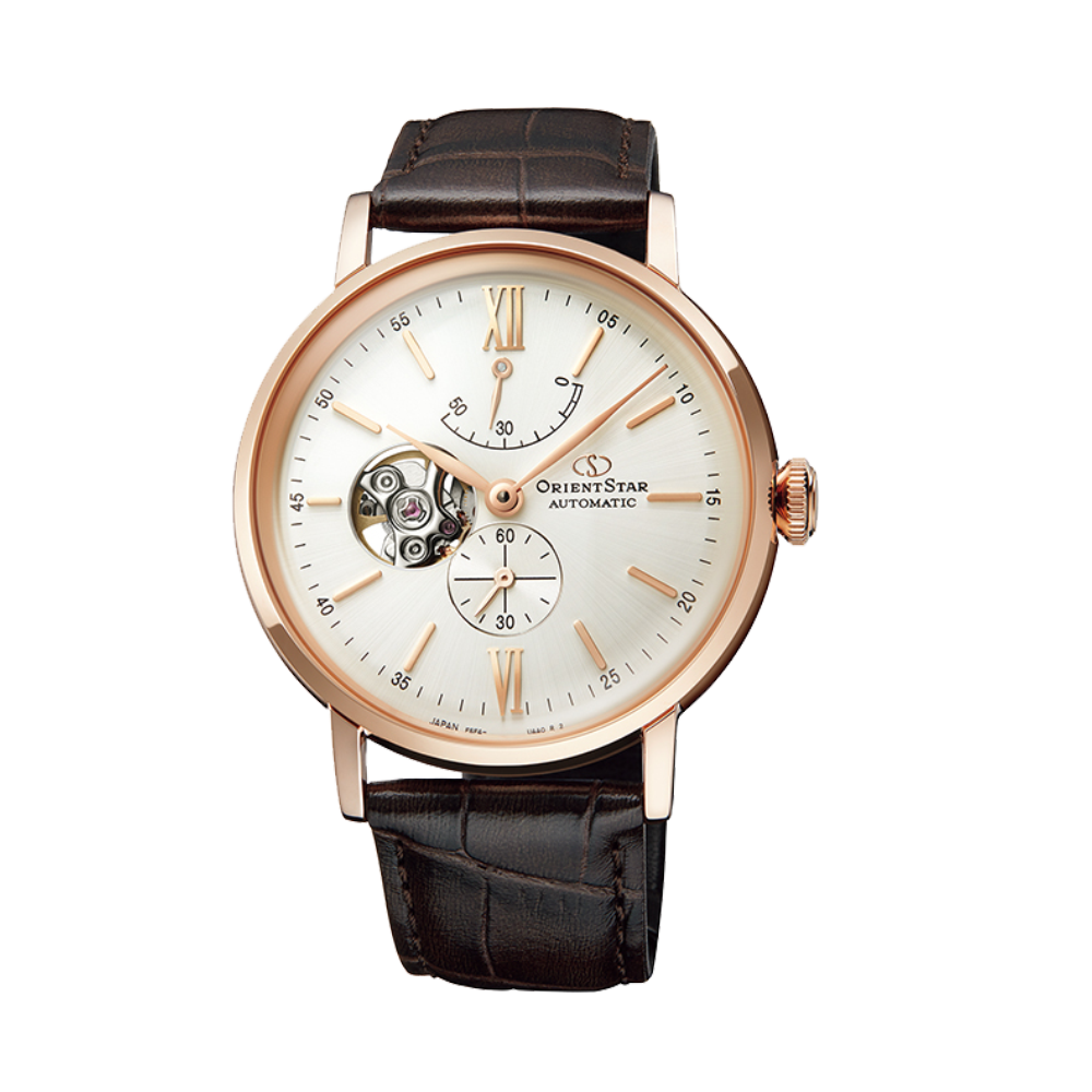 ORIENT STAR: Mechanical Classic Watch, Leather Strap - 40.0mm (RE-AV0001S)