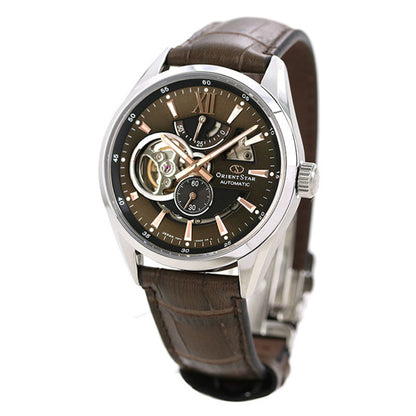 ORIENT STAR: Mechanical Contemporary Watch, Leather Strap - 41.0mm (RE-AV0006Y)