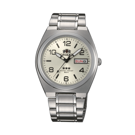 ORIENT: Mechanical Classic Tristar Watch, Metal Strap - 37mm (SAB08003C)