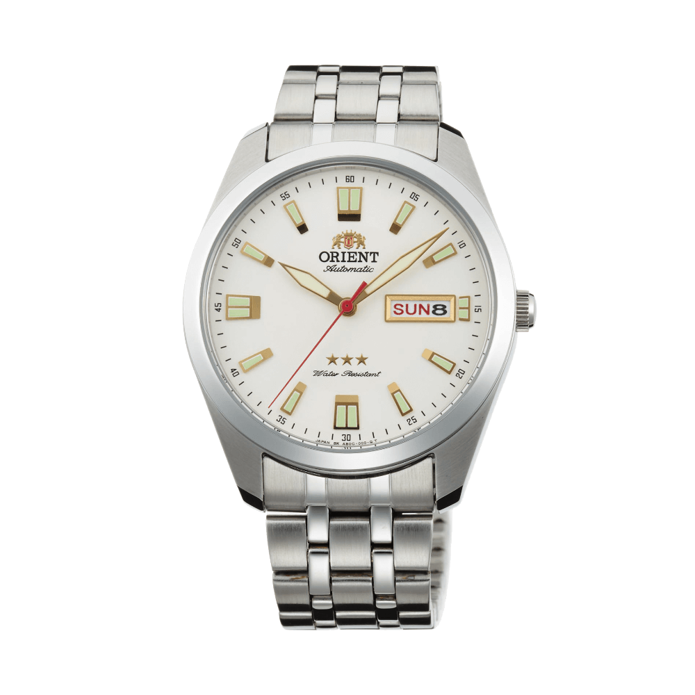 ORIENT: Mechanical Classic Tristar Watch, Metal Strap - 39mm (SAB0C002W)