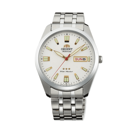 ORIENT: Mechanical Classic Tristar Watch, Metal Strap - 39mm (SAB0C002W)