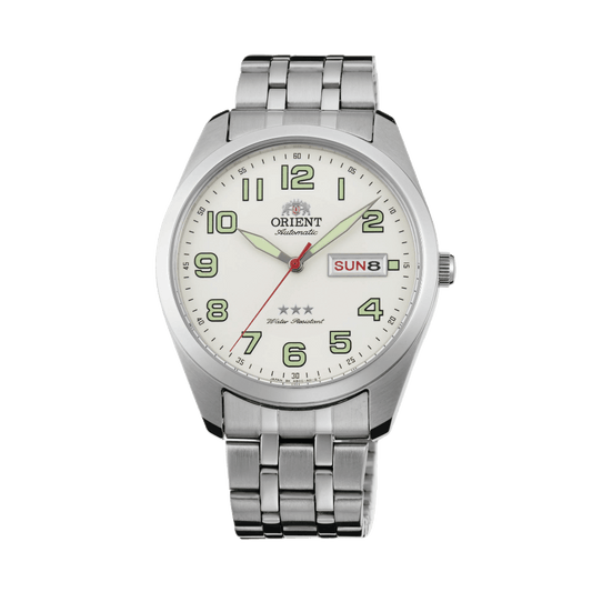 ORIENT: Mechanical Classic Tristar Watch, Metal Strap - 39mm (SAB0C007W)