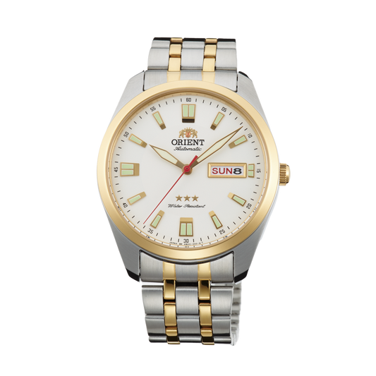 ORIENT: Mechanical Classic Tristar Watch, Metal Strap - 39mm (SAB0C008W)