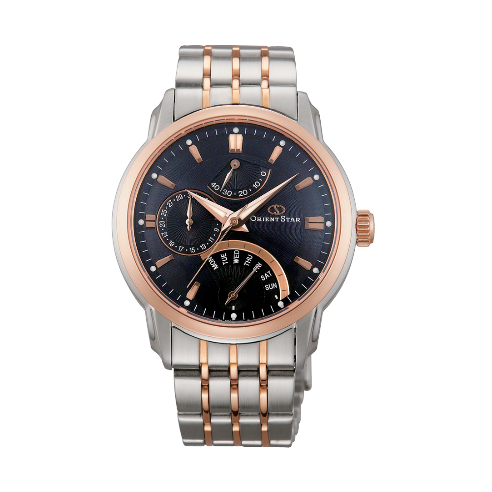 ORIENT STAR: Mechanical Contemporary Watch, Metal Strap - 39.5 mm (DE00004D)