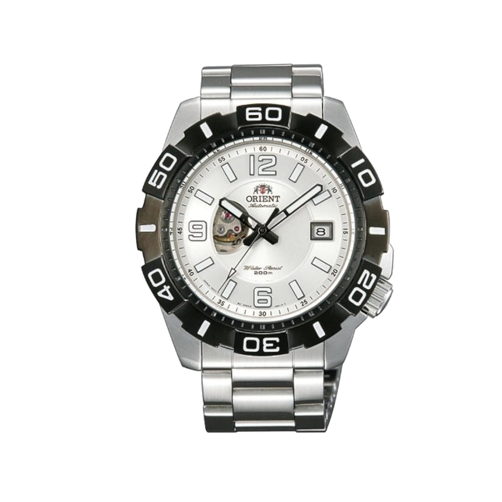 ORIENT: Diver Automatic Watch Open Heart Date White Dial DW03002W Made in Japan