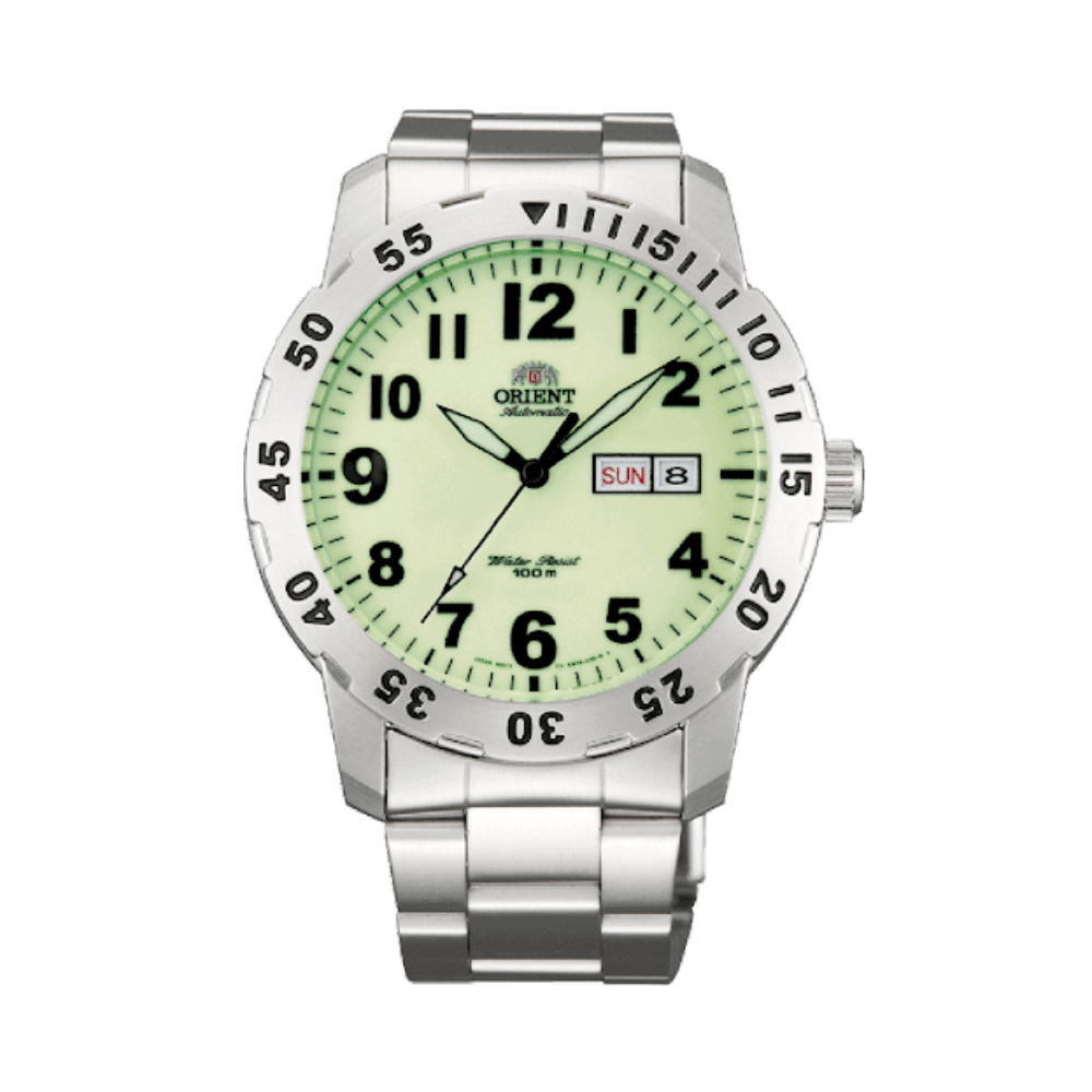 ORIENT: Aviator Mechanical Sports Watch, Metal Strap - 43.0mm (EM7A006R)