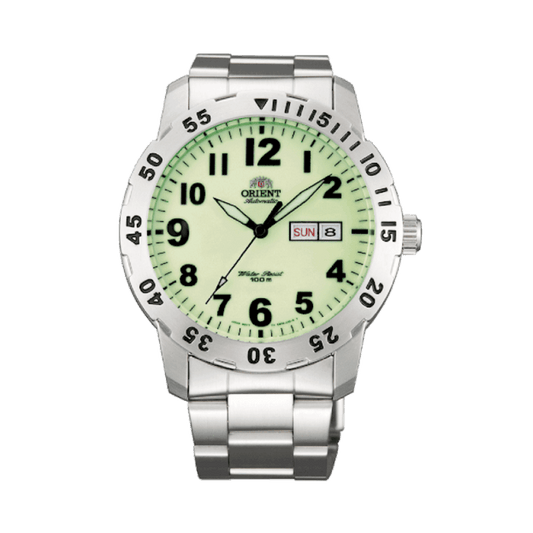 ORIENT: Aviator Mechanical Sports Watch, Metal Strap - 43.0mm (EM7A006R)