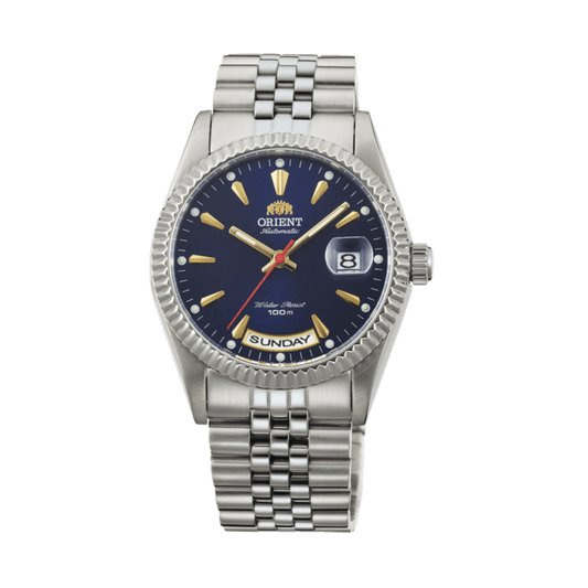 ORIENT: Oyster President DAY-DATE Sapphire Crystal, Blue Dial (EV0J006D)