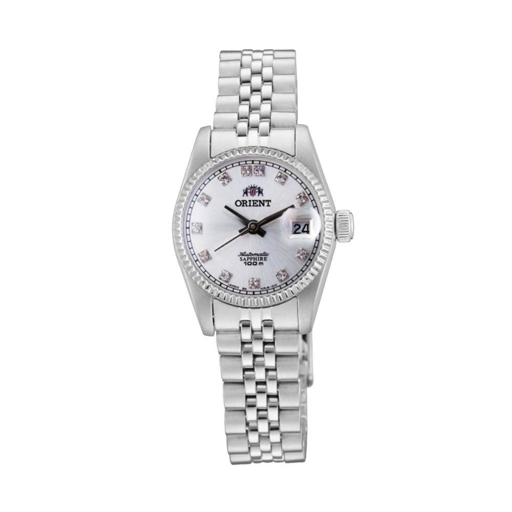 ORIENT: Ladies Oyster President Diamond Accent White Dial Made in Japan (NR16003W)