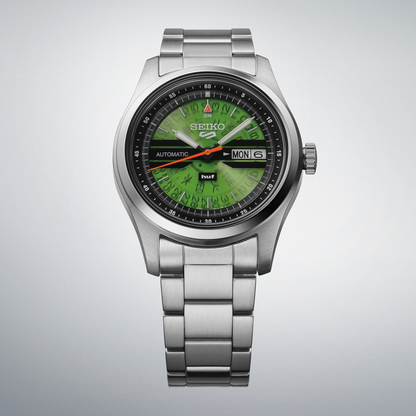 Seiko 5 Sports (SRPM09K1) HUF Limited Edition Automatic Watch Green Dial