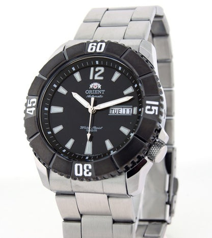 ORIENT: Hammerhead Sport Automatic Watch Day-Date Black Dial EM7D002B Made in Japan