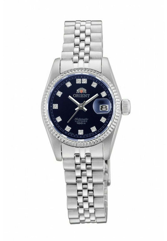 ORIENT: Ladies Oyster President Diamond Accent Blue Dial Made in Japan (NR16003D)