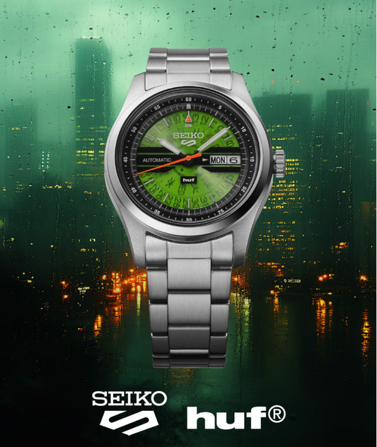 Seiko 5 Sports (SRPM09K1) HUF Limited Edition Automatic Watch Green Dial